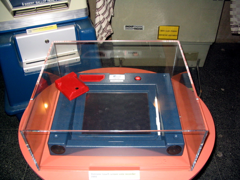 Votronic touch screen vote recorder, 1991